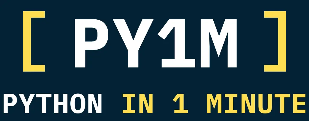 Python in 1 minute