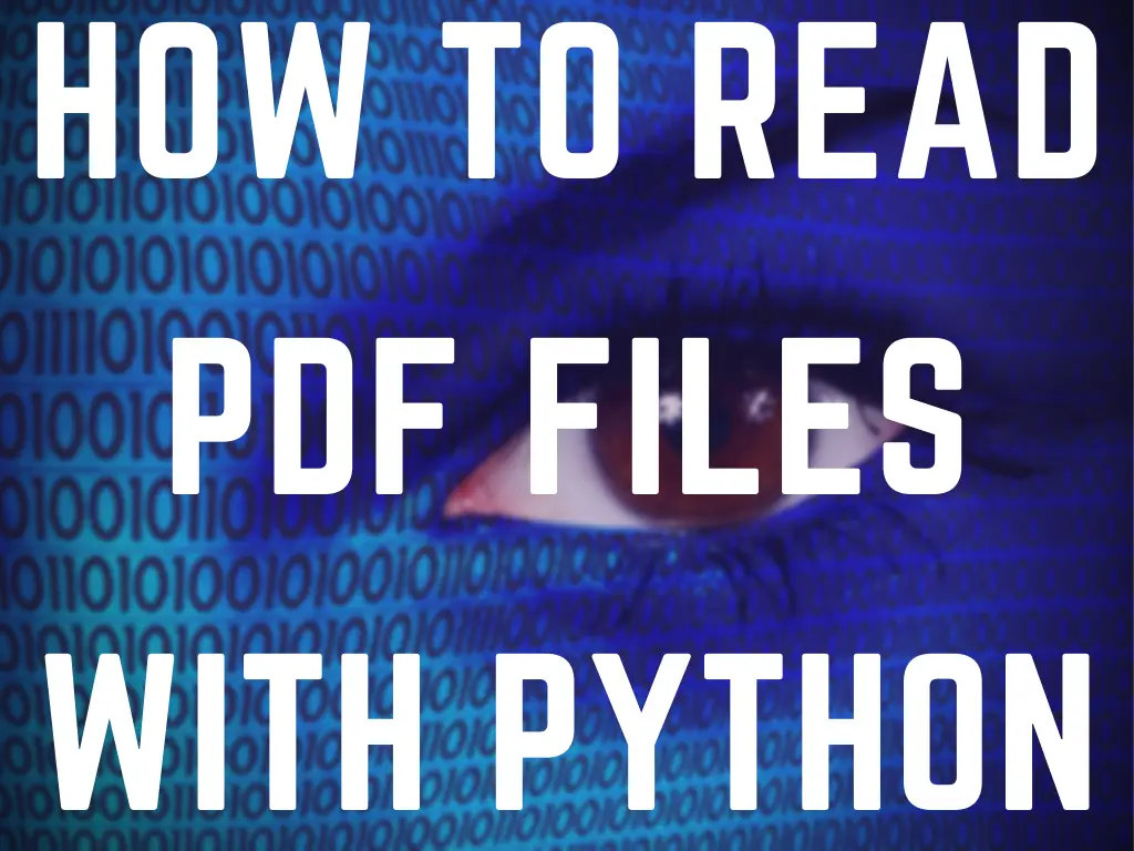 Can Python Read PDF Files?